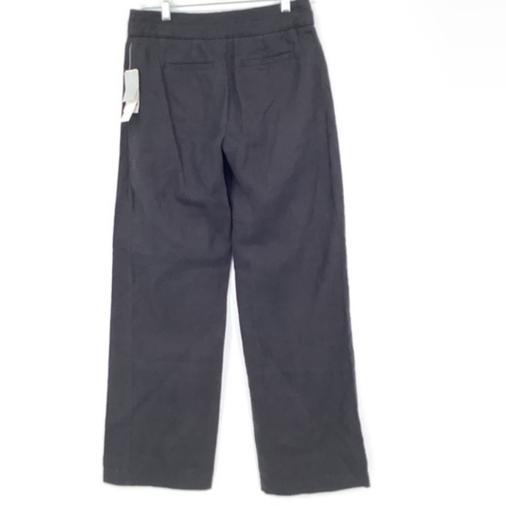 Linen Wide Leg Full Length Classic Relaxed Fit Belted Pant sz 10P - Picture 2 of 8